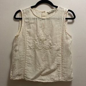 Linen Sleeveless Blouse